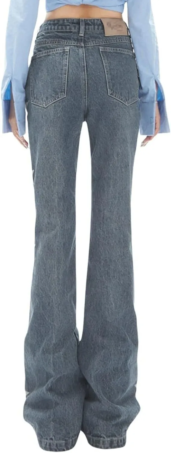 2024 Straight Leg Trousers Denim Trousers Vintage Loose Blue Washed Mom Jeans Low Rise Jeans Women pj Shorts for