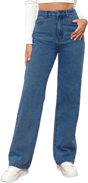 2024 Straight Leg Trousers Denim Trousers Vintage Loose Blue Washed Mom Jeans Low Rise Jeans Women pj Shorts for