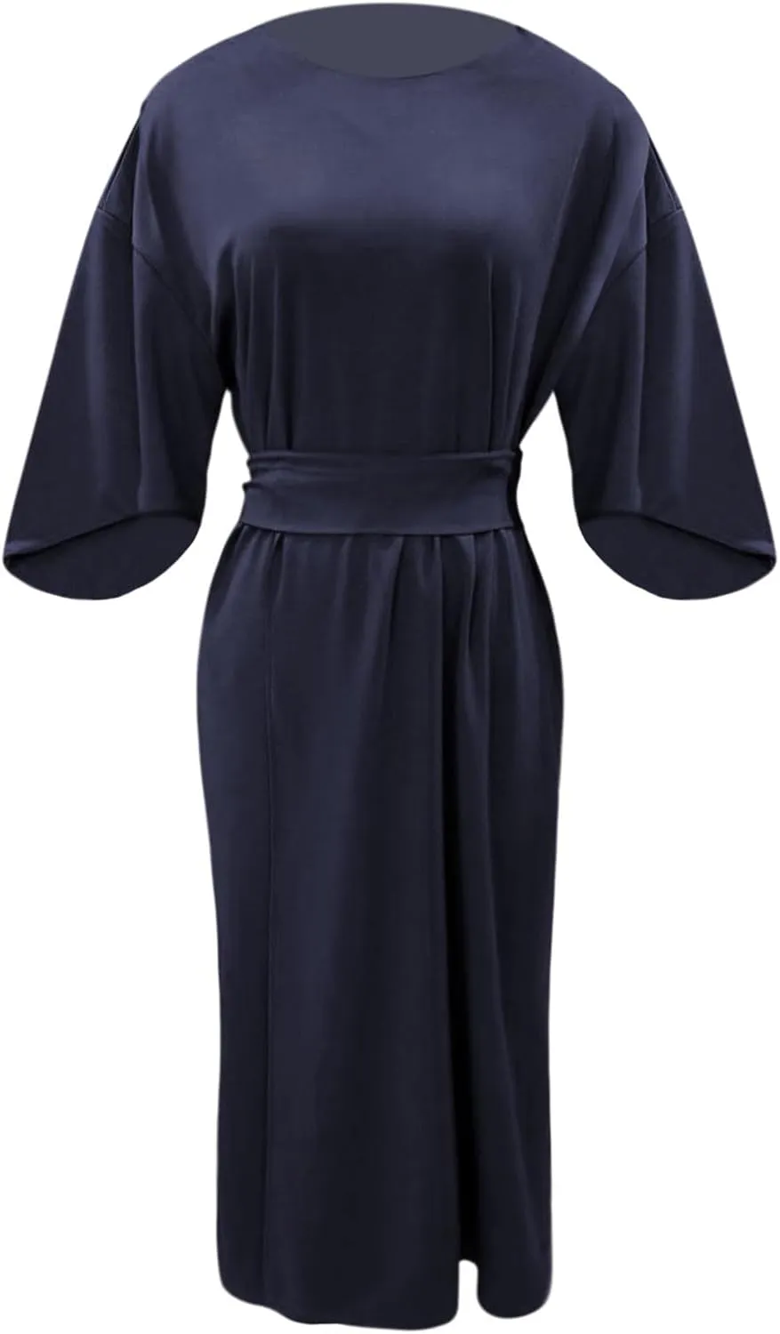 2025 Dresses for Women Elegant Classy 3/4 Lantern Sleeve Solid Color High Waist A Line Flowy Formal Evening Gowns Dress