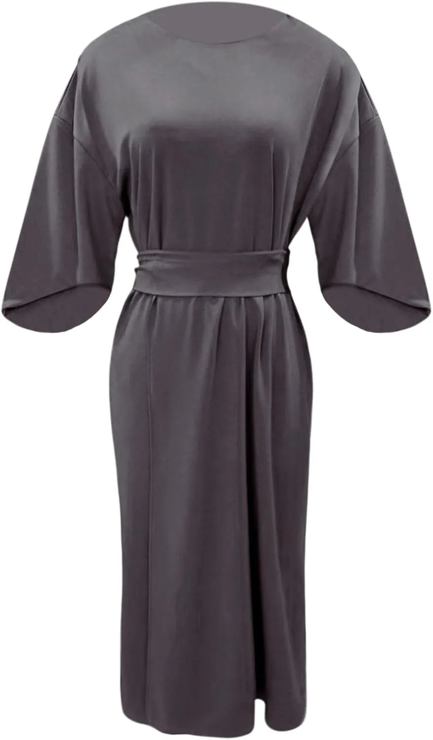 2025 Dresses for Women Elegant Classy 3/4 Lantern Sleeve Solid Color High Waist A Line Flowy Formal Evening Gowns Dress