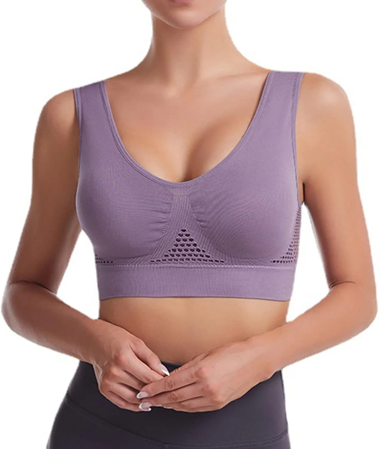 3PC Women Vest Yoga Sports Bras Comfortable Wireless Underwear Women's Breathable Solid Everyday Fitness Bra