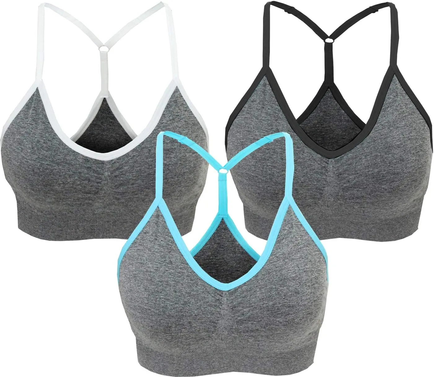 AKAMC Women's Cross Back Sport Bras,Adjustable Straps Padded Criss Cross Cropped Bras for Yoga Workout Fitness