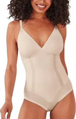 Bali Womens Bodysuit Shapewear, Ultimate Smoothing Bodysuit, Removable Foam Cups