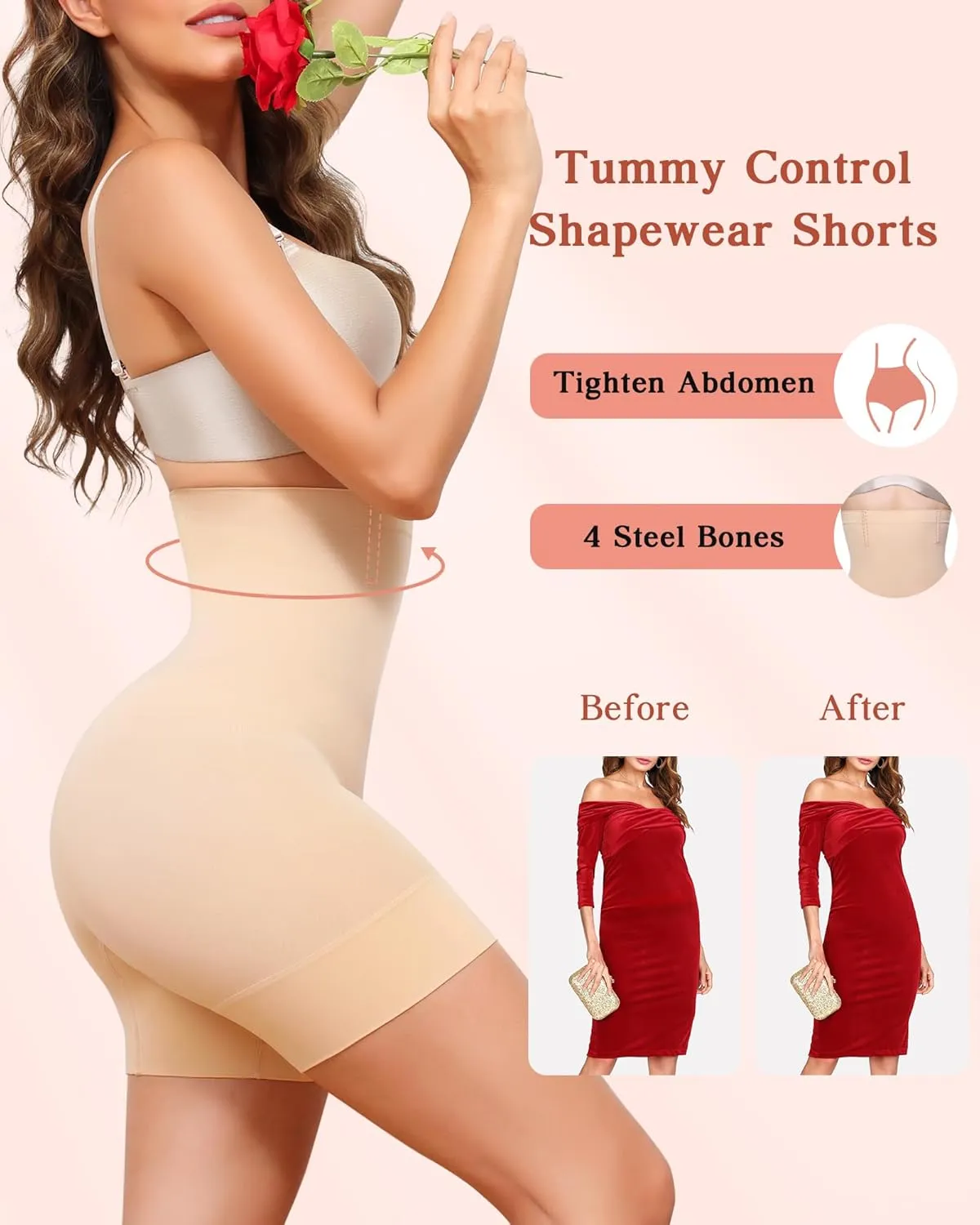BESTENA Tummy Control Shapewear High-waist Women Shapewear Shorts Thigh Slimming Body Shape