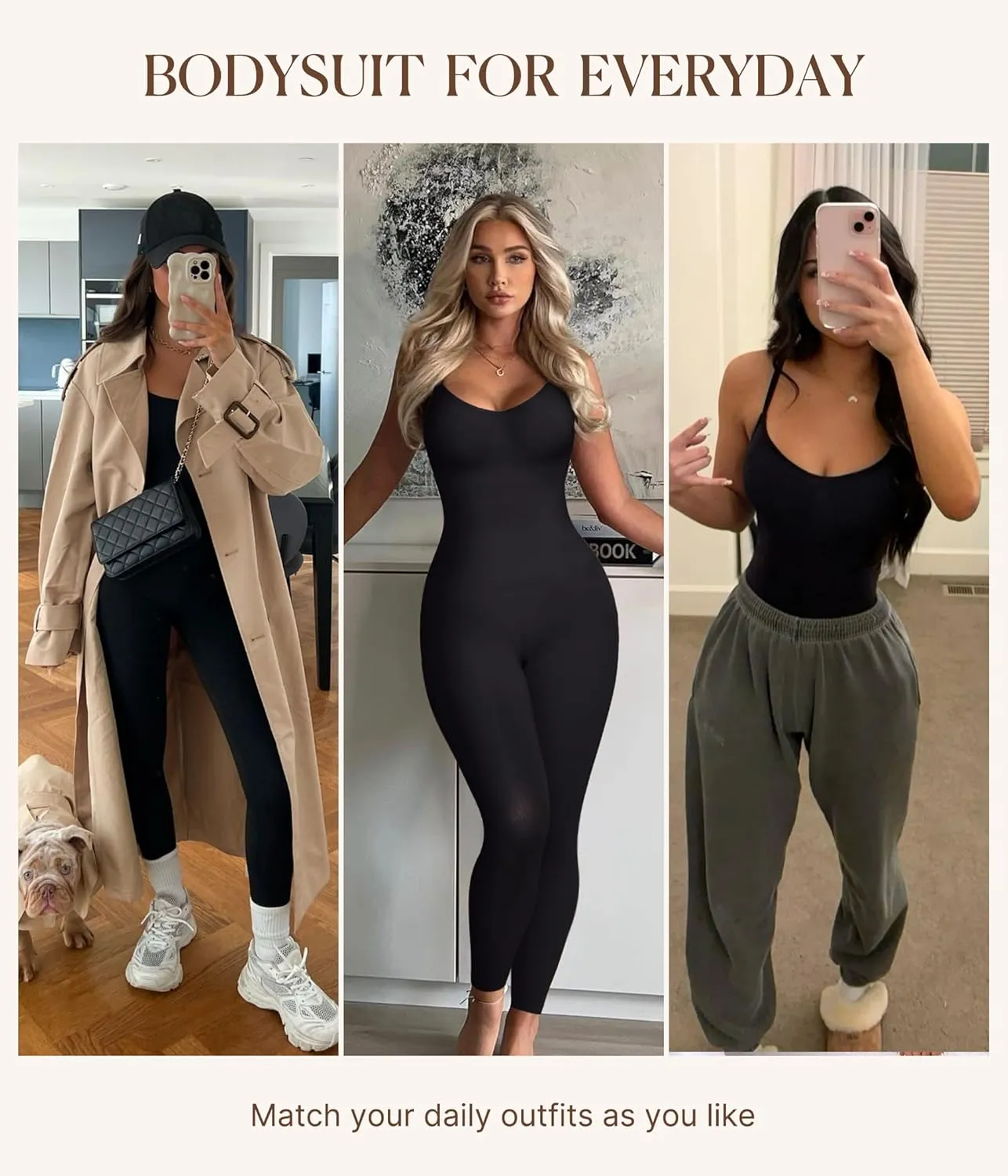 BRABIC Tummy Control Shapewear for Women Compression Leggings Full Body Seamless Faja Body Shaper Bodysuit