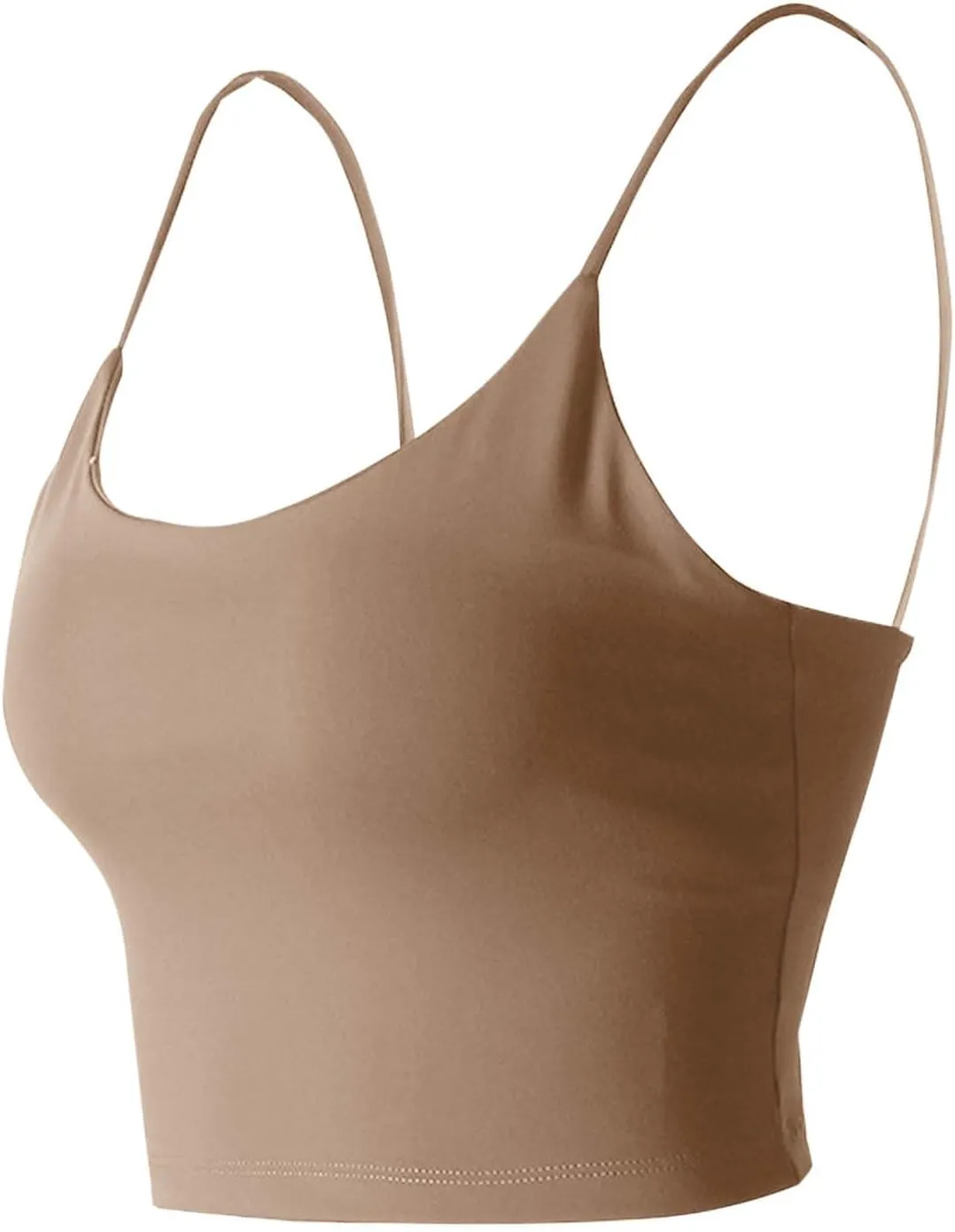 Camisole Top for Women with Bulit in Removable Bra Summer Spaghetti Strap Tanks Womens Workout Yoga Basic Cami Vest