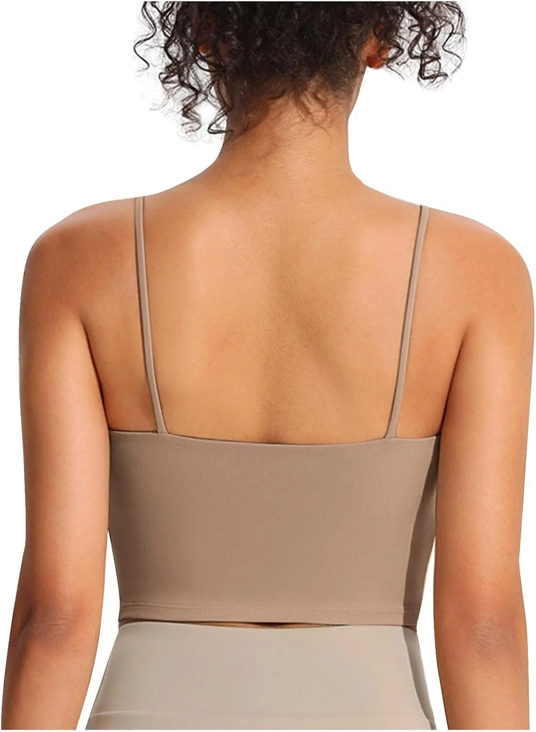 Camisole Top for Women with Bulit in Removable Bra Summer Spaghetti Strap Tanks Womens Workout Yoga Basic Cami Vest