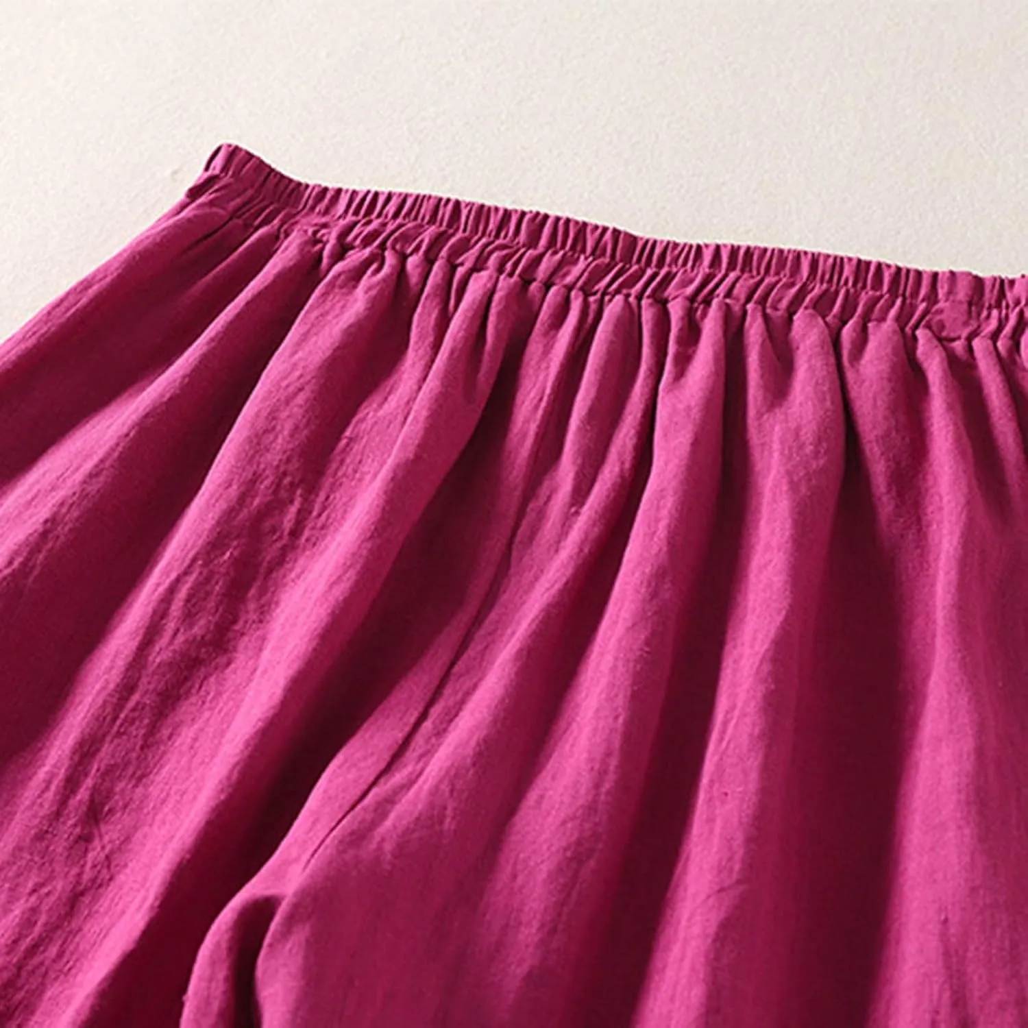 Cotton Leggings for Women Pants Fashion Drawstring Elastic Trousers Comfy Straight Leg Long Pants with Pockets Loose