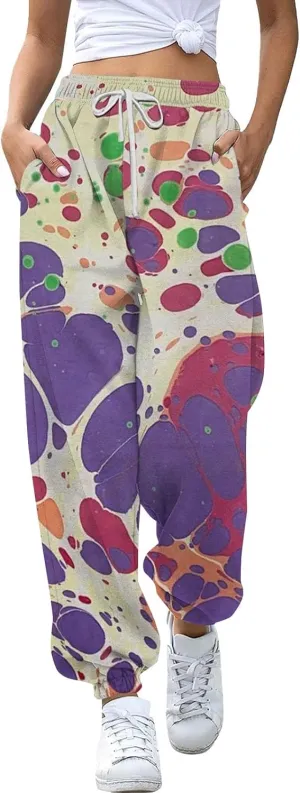 Cotton Pants for Women 2024 Pants Workout High Waisted Yoga Pants with Pockets Ladies Petite Sweatpants Joggers for