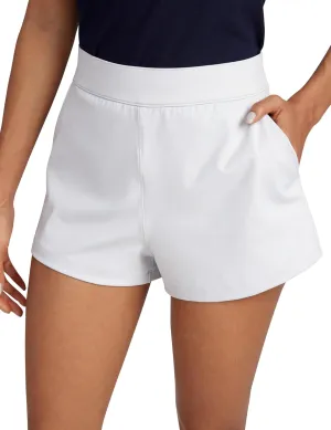 CRZ YOGA 4-Way Stretch Womens Shorts Casual Comfy High Waisted for Golf Hiking Lounge Athletic with Pockets
