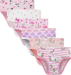 Family Feeling Little Girl Underwear Toddler Panties Big Kids Undies Soft 100% Cotton