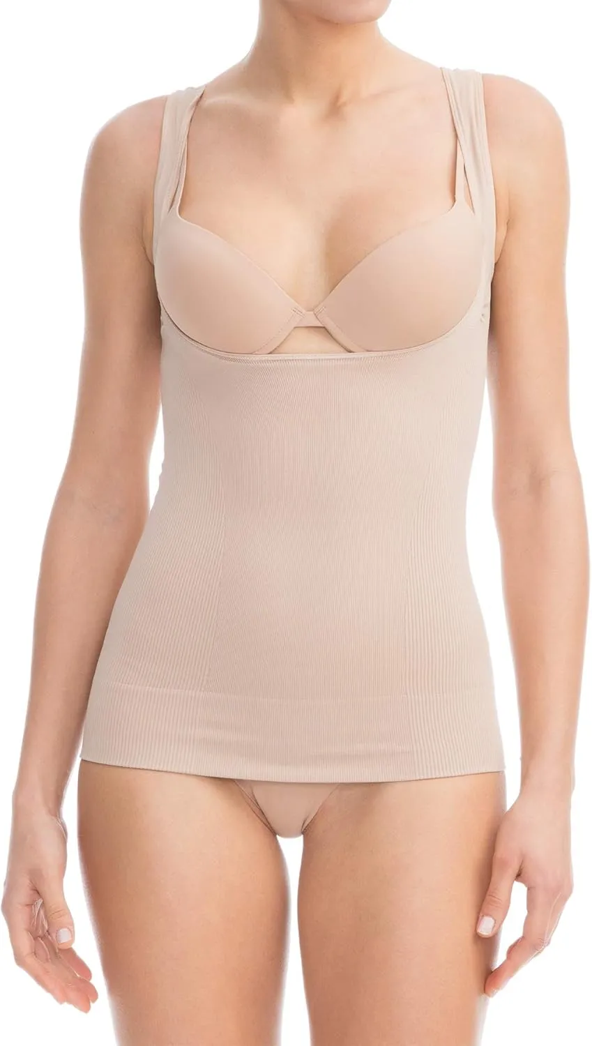Farmacell Shapewear Camisole Tops for Women Made in Italy - Seamless Bust Tummy Control Shapewear - Push Up Tank Top - 606