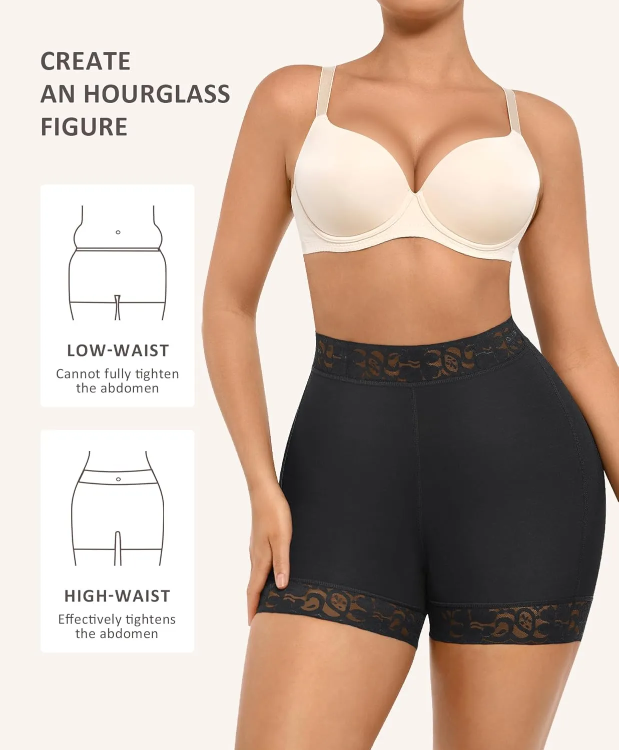 FeelinGirl Butt Lifter Panties Hip Enhancer Shapewear Tummy Control Body Shaper Shorts
