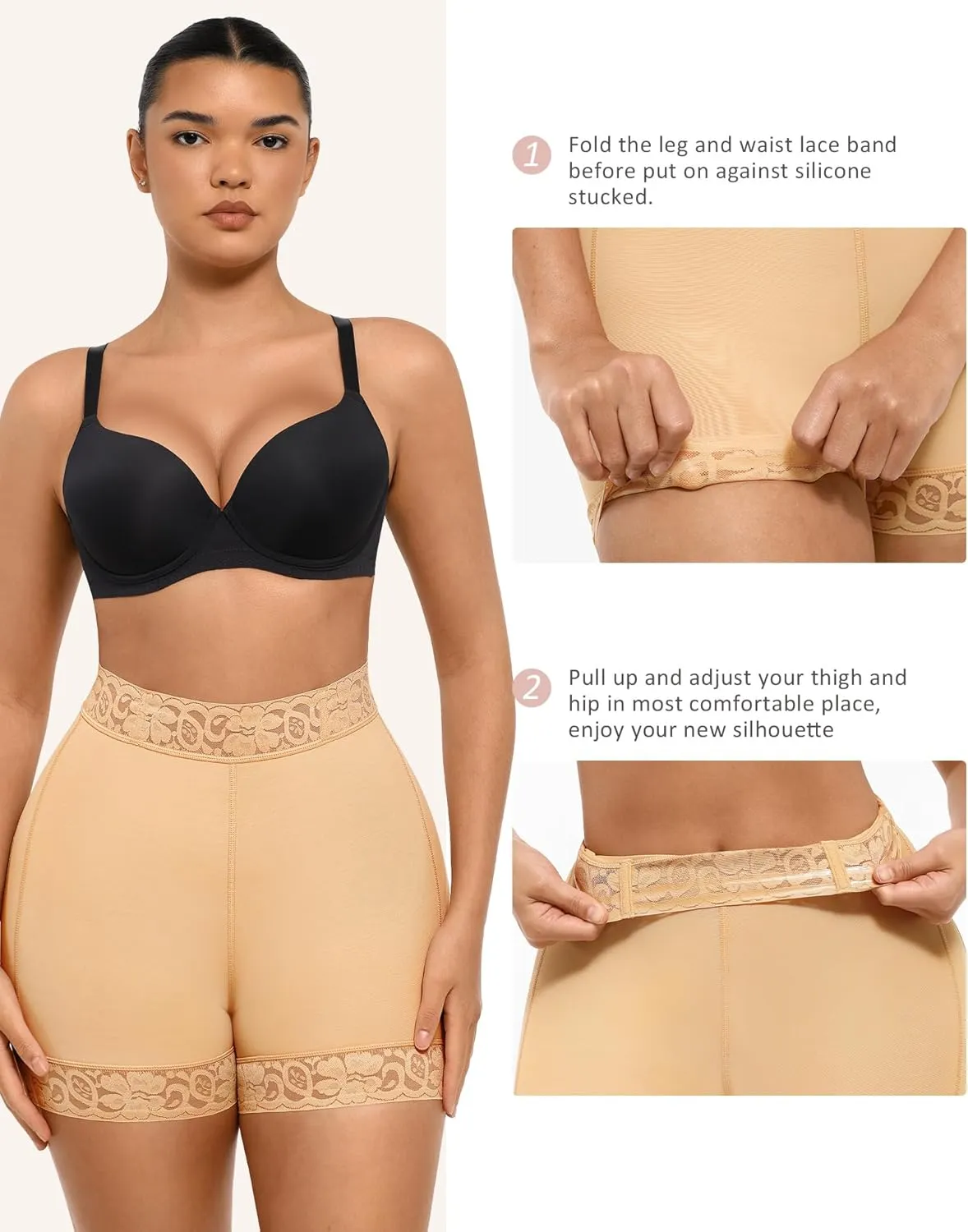 FeelinGirl Butt Lifter Panties Hip Enhancer Shapewear Tummy Control Body Shaper Shorts