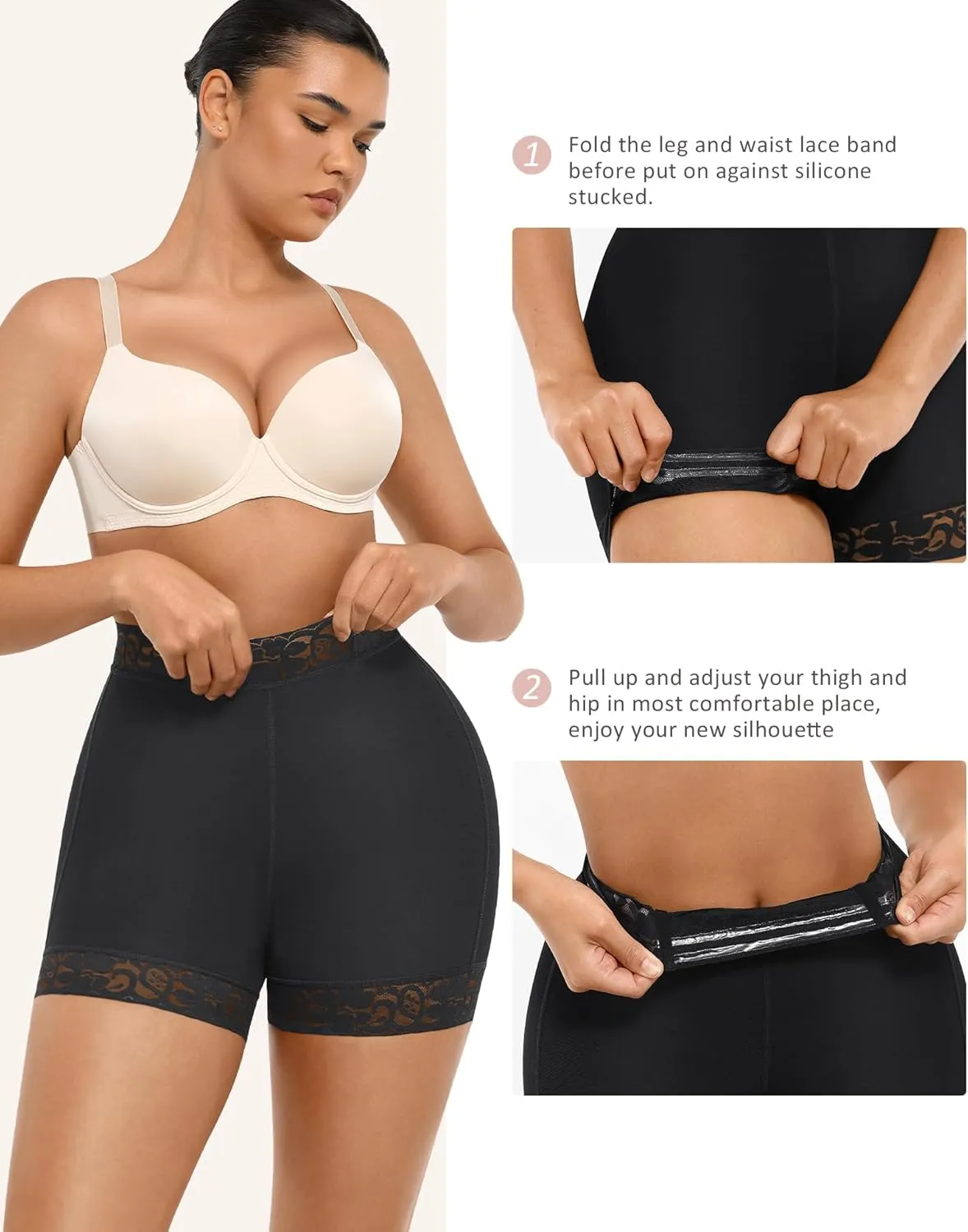 FeelinGirl Butt Lifter Panties Hip Enhancer Shapewear Tummy Control Body Shaper Shorts