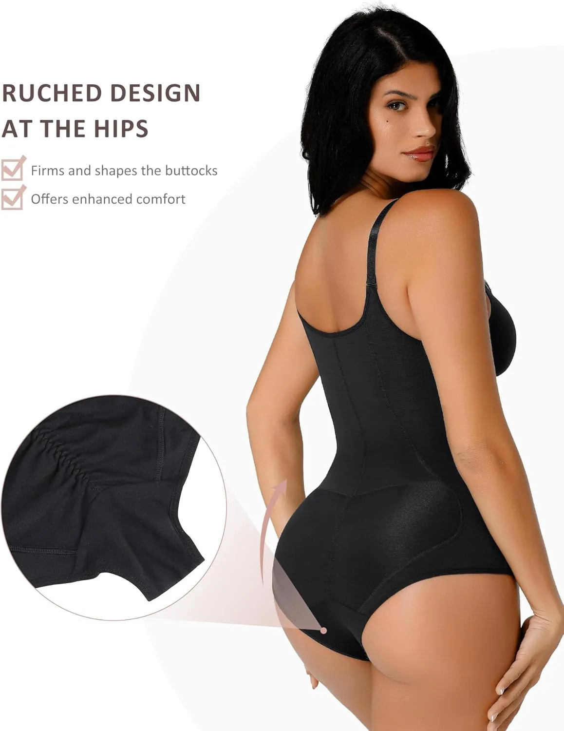 FeelinGirl Fajas Colombianas Shapewear for Women Tummy Control Full Body Shaper Tummy Tuck Compression Garment with Zipper