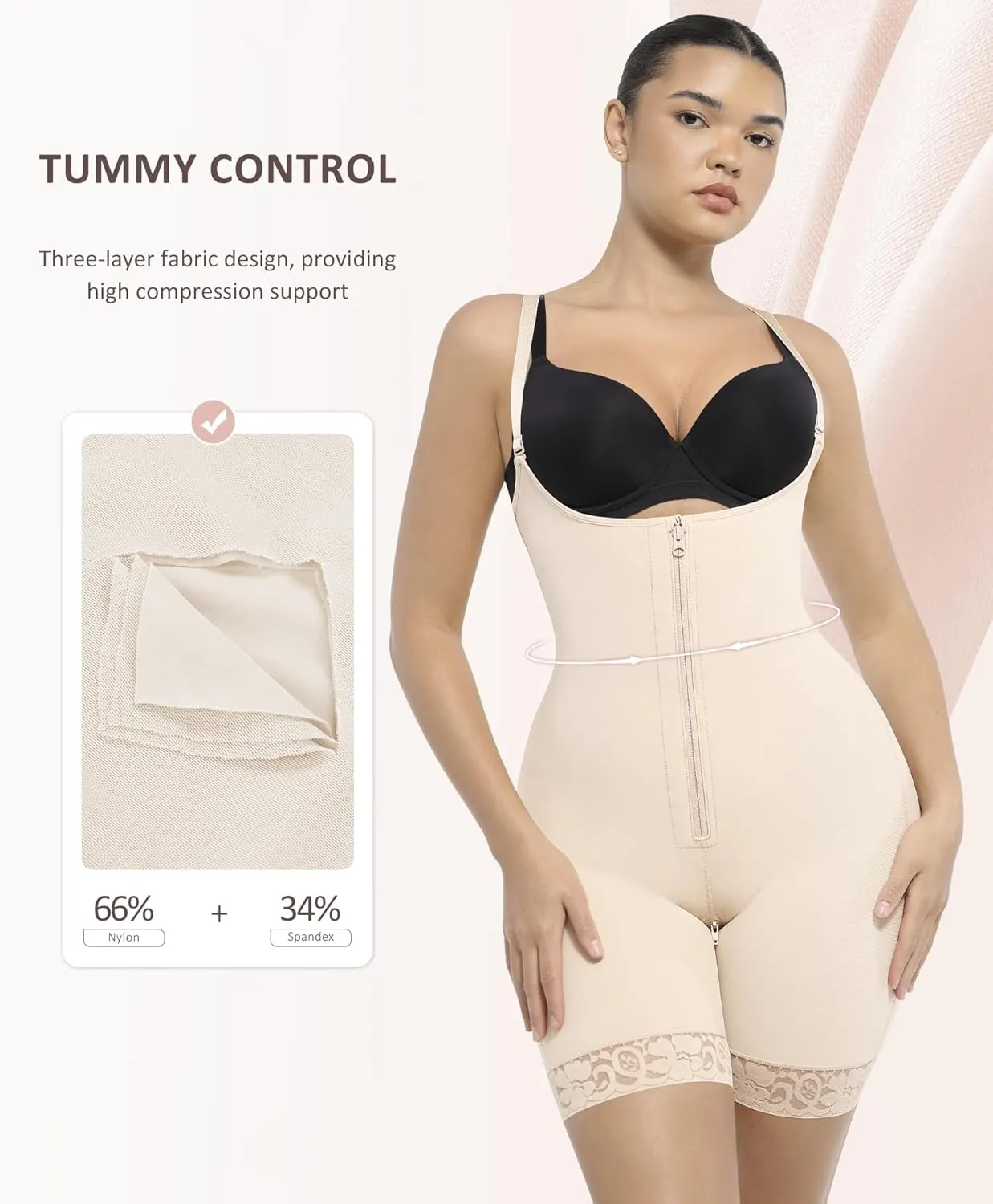 FeelinGirl Shapewear for Women Open Bust Bodysuit Butt Lifter Body Shaper Tummy Control Shapewear