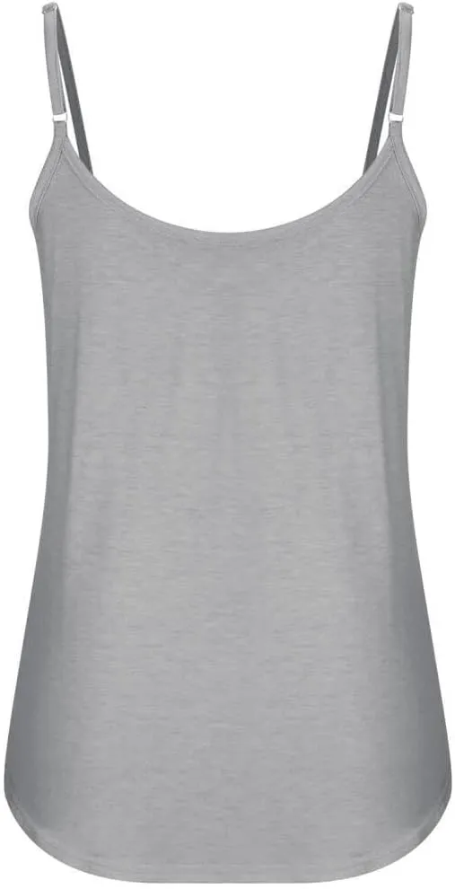 FMCHICO Tank Top for Women Pleated Spaghetti Strap Camisole Loose Fit Casual Sleeveless Flowy Basic Tops