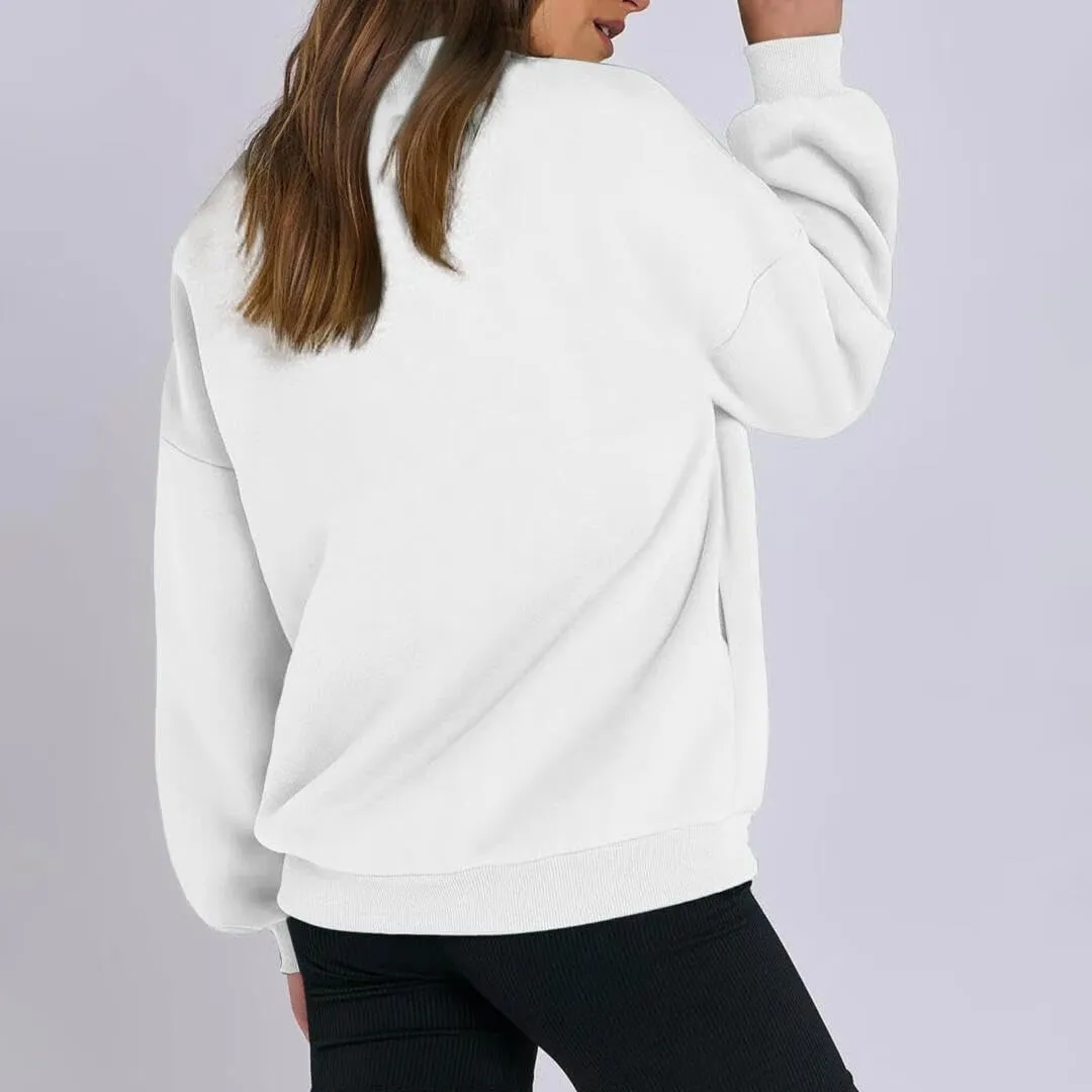 FMCHICO Women's Oversized Full Zip Up Sweatshirts Jacket 2024 Fall Fleece Long Sleeve Hoodies Outfit