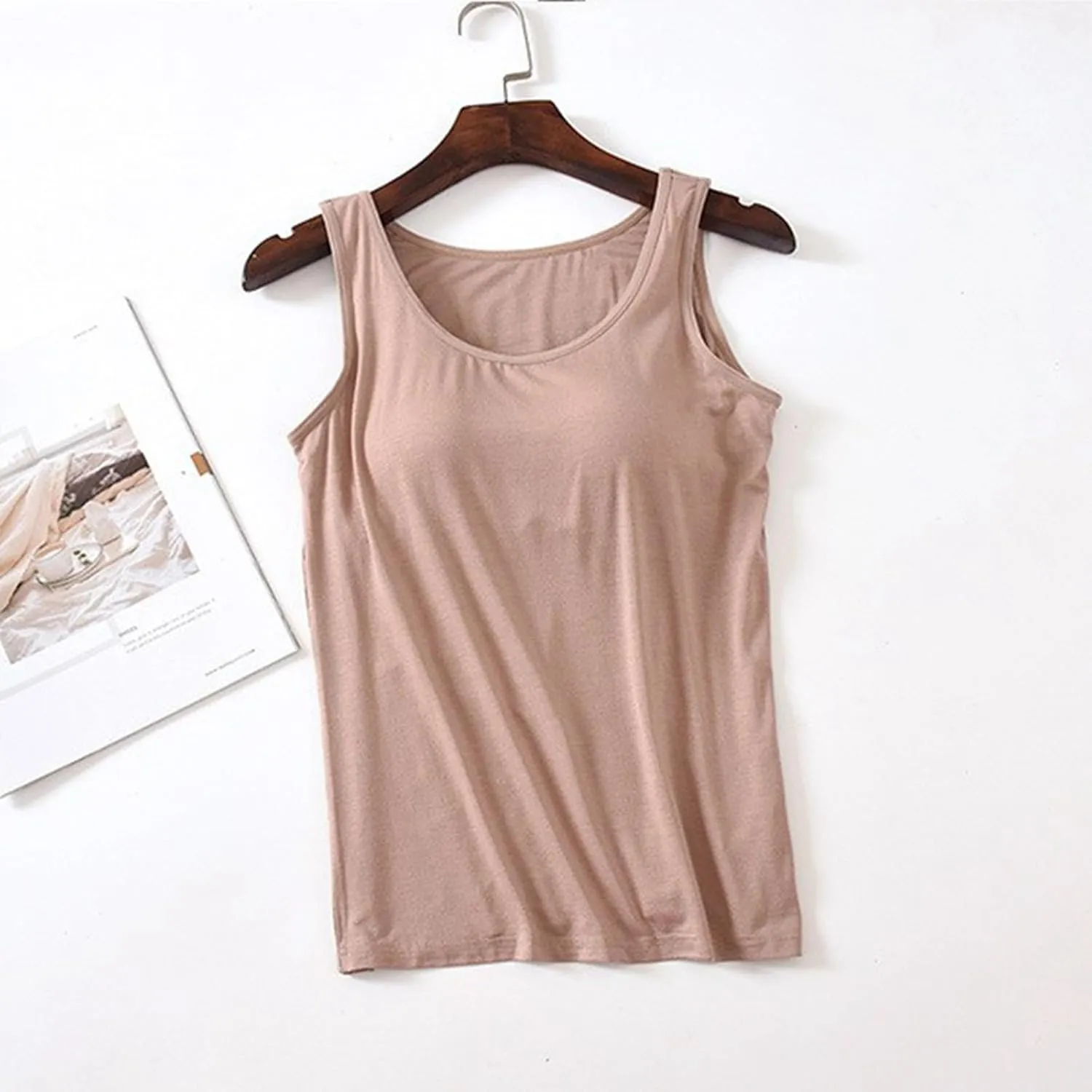 Gym with Built in Bras Tank Tops for Women Going Out Workout Sporty Sleeveless Fashion Shirts Wireless Athletic Cute