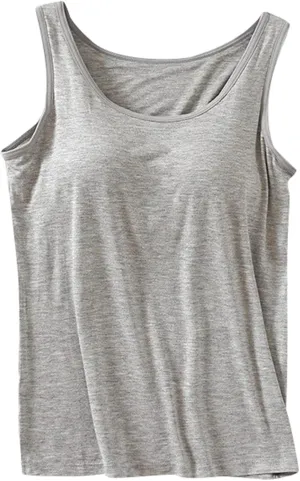 Gym with Built in Bras Tank Tops for Women Going Out Workout Sporty Sleeveless Fashion Shirts Wireless Athletic Cute