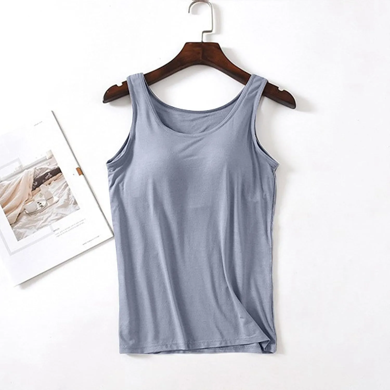 Gym with Built in Bras Tank Tops for Women Going Out Workout Sporty Sleeveless Fashion Shirts Wireless Athletic Cute