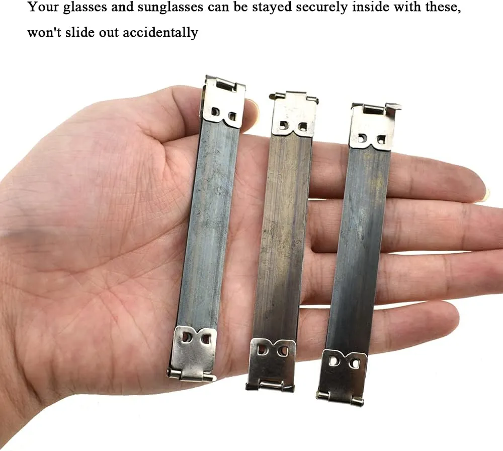 Hahiyo Flex Frame Kiss Clasp 100mm Length Metal Internal Hinge Clip Hook Keep Straight Sturdy Secure Smooth Open Close for DIY Cloth Bag Coin Purse Handbag Eyeglass Headphone 20pcs Silver