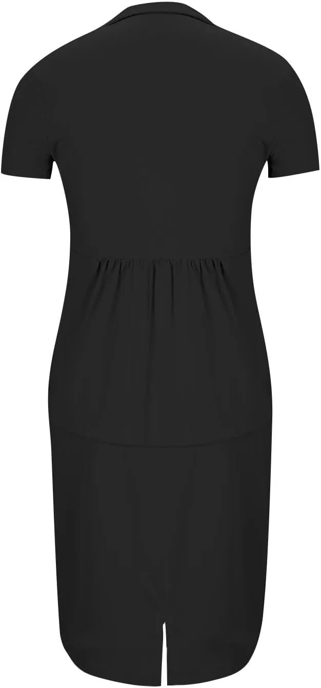 HGps8w Plus Size 2 Piece Sets for Women Summer Dressy Short Sleeve Blazer Knee Lenght Pencil Skirt Elegant Business Outfits