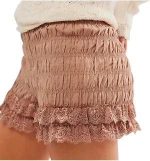 HGps8w Women's Ruffle Bloomers Sexy Layered Lounge Shorts High Waisted Lace Pettipants Cute Pajamas Bottoms