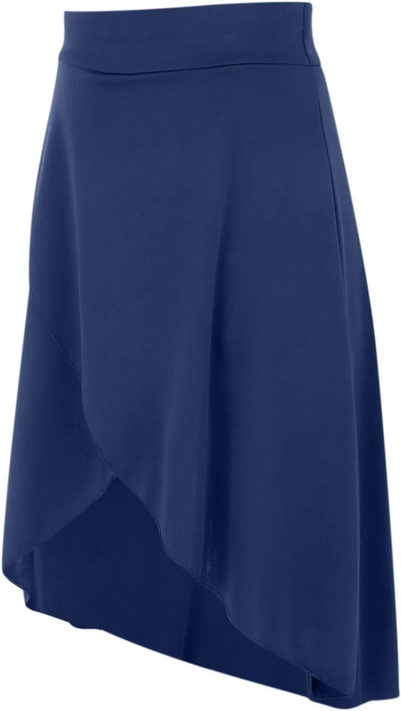 High Waist Maxi Skirt with Slit Ruffle Wrap Skirt Trendy Flowy Skirts for Women Long Skirts with Shorts Underneath