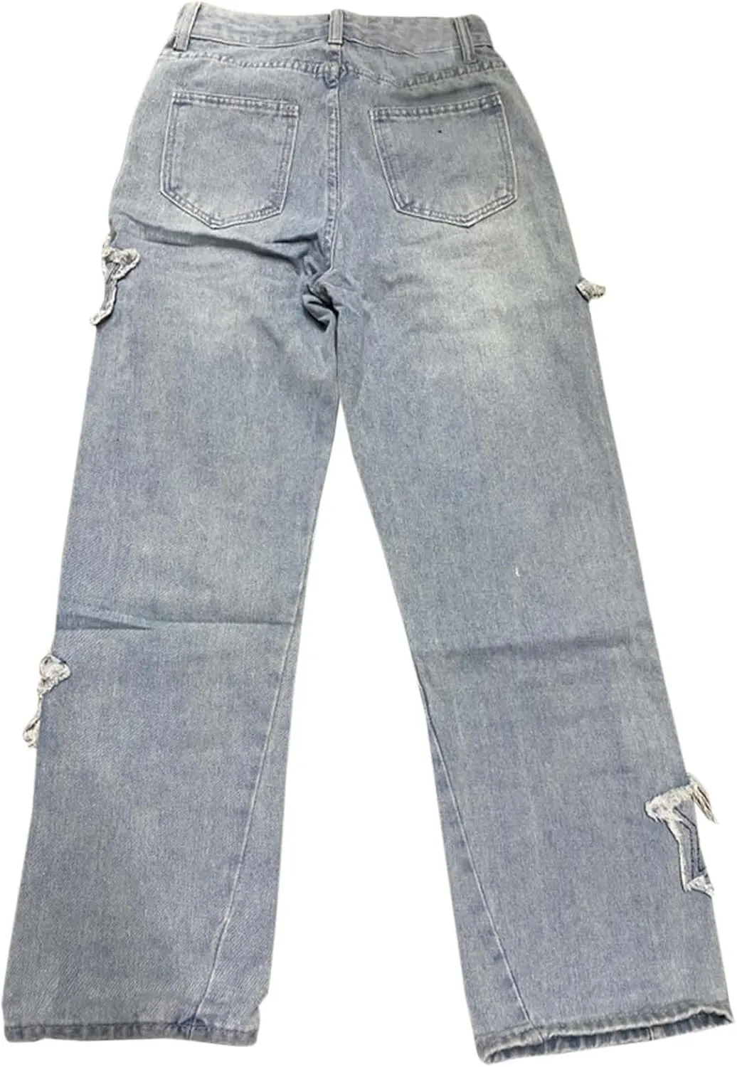 High Waisted Vintage Star Jeans for Women Chic Embroidered Straight Leg to Wide Leg Slim Fit high Rise Shorts