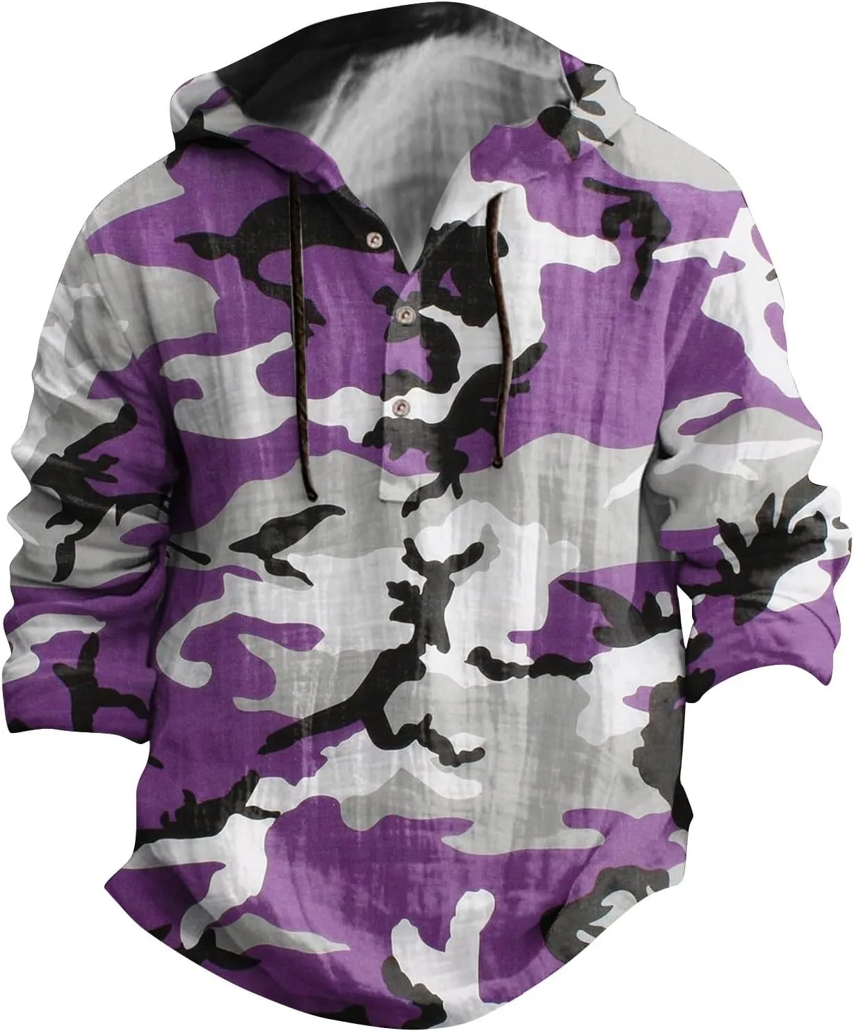 Hoodie for Men Drawstring Casual Beach Shirt Men's Casual Fashion Hooded Spring and Long Sleeve Hippie Men's