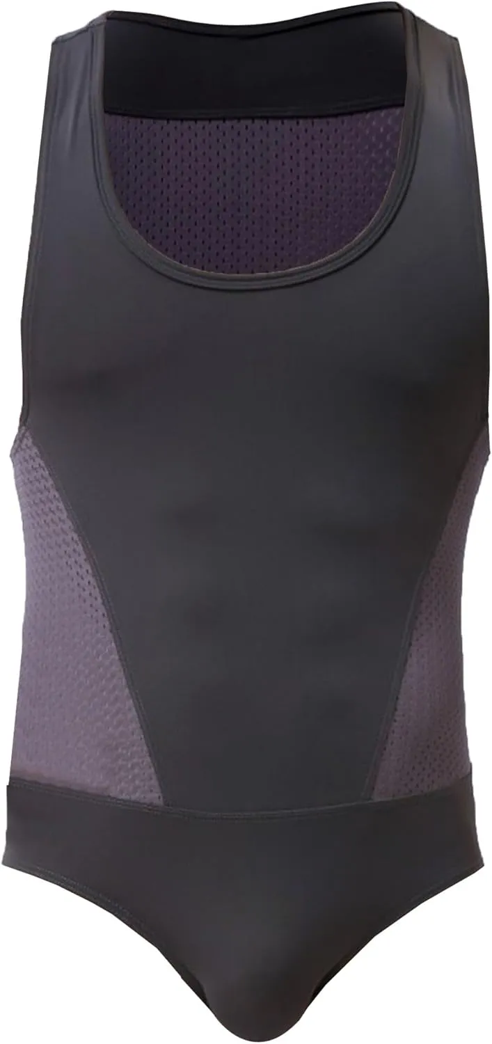 JEsilunmaMY Mens Ice Silk Mesh Shapewear Full Body Shaper Tummy Control Bodysuit Slimming Compression Shapewear Underwear