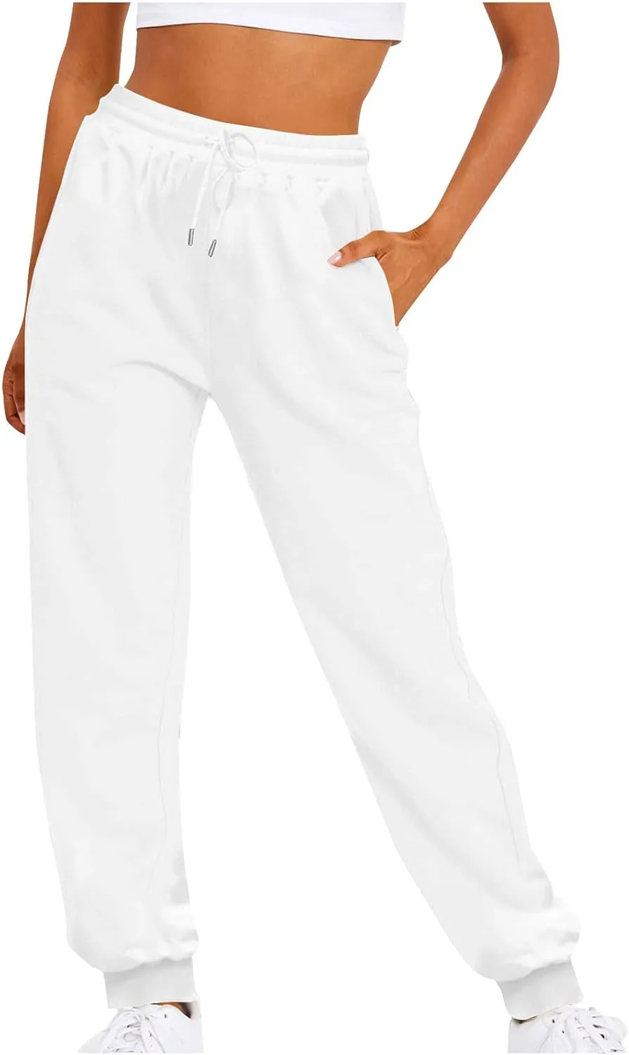 Jogger Sweatpants for Women Fleece Lined Track Pants Warm Winter Pants Baggy Casual Pants High Waisted Lounge Pants