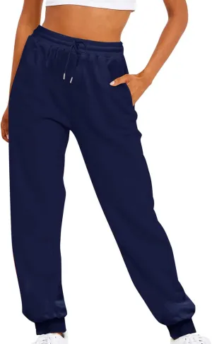 Jogger Sweatpants for Women Fleece Lined Track Pants Warm Winter Pants Baggy Casual Pants High Waisted Lounge Pants