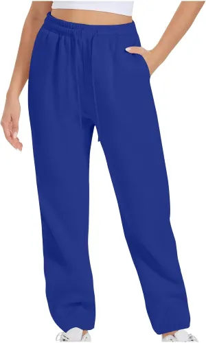 Joggers for Women, Women's Jogger Sweatpants Fleece Lined Winter Pants High Waisted Travel Pants Comfy Lounge Pants
