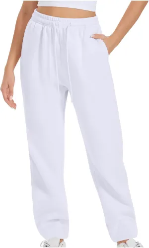 Joggers for Women, Women's Jogger Sweatpants Fleece Lined Winter Pants High Waisted Travel Pants Comfy Lounge Pants