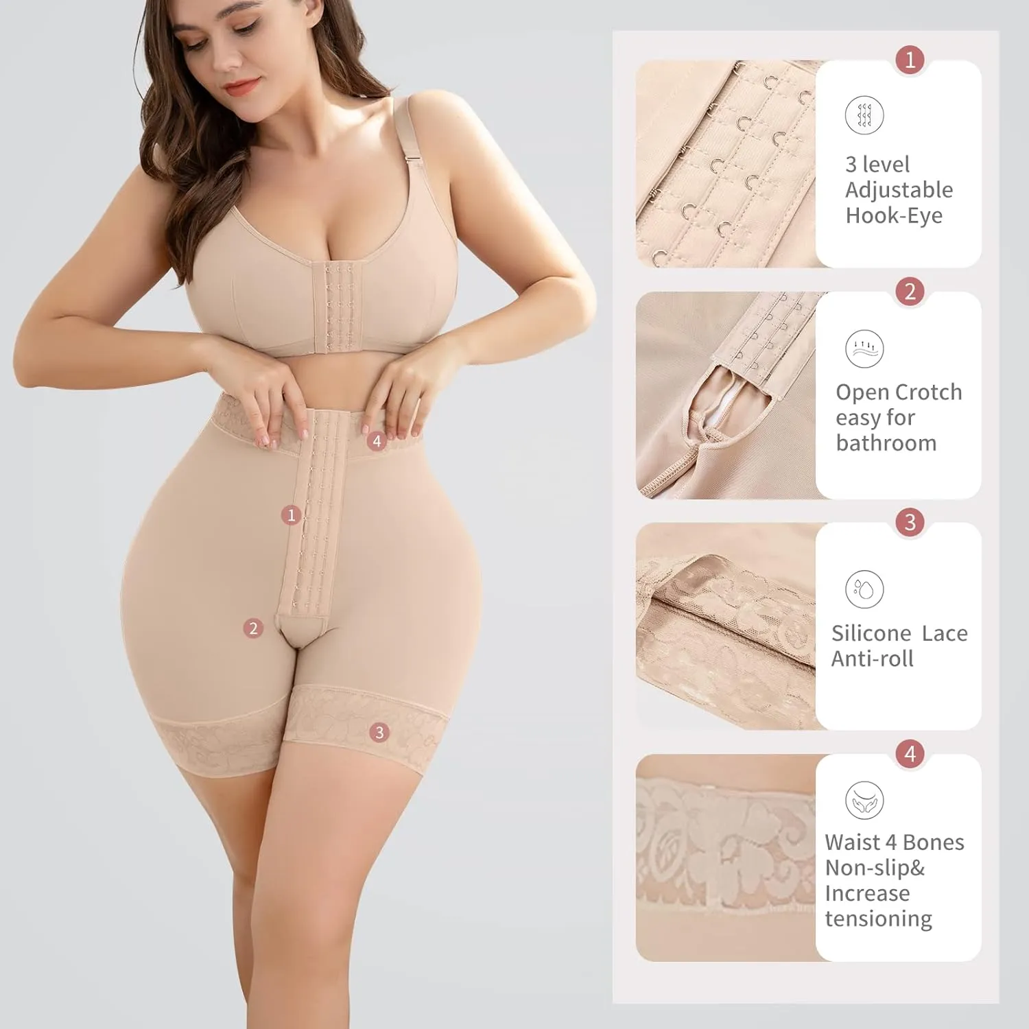 JOSHINE Shapewear for Women Tummy Control Body Shaper Shorts Butt Lifter Panties High Waisted Underwear Slimming Panties