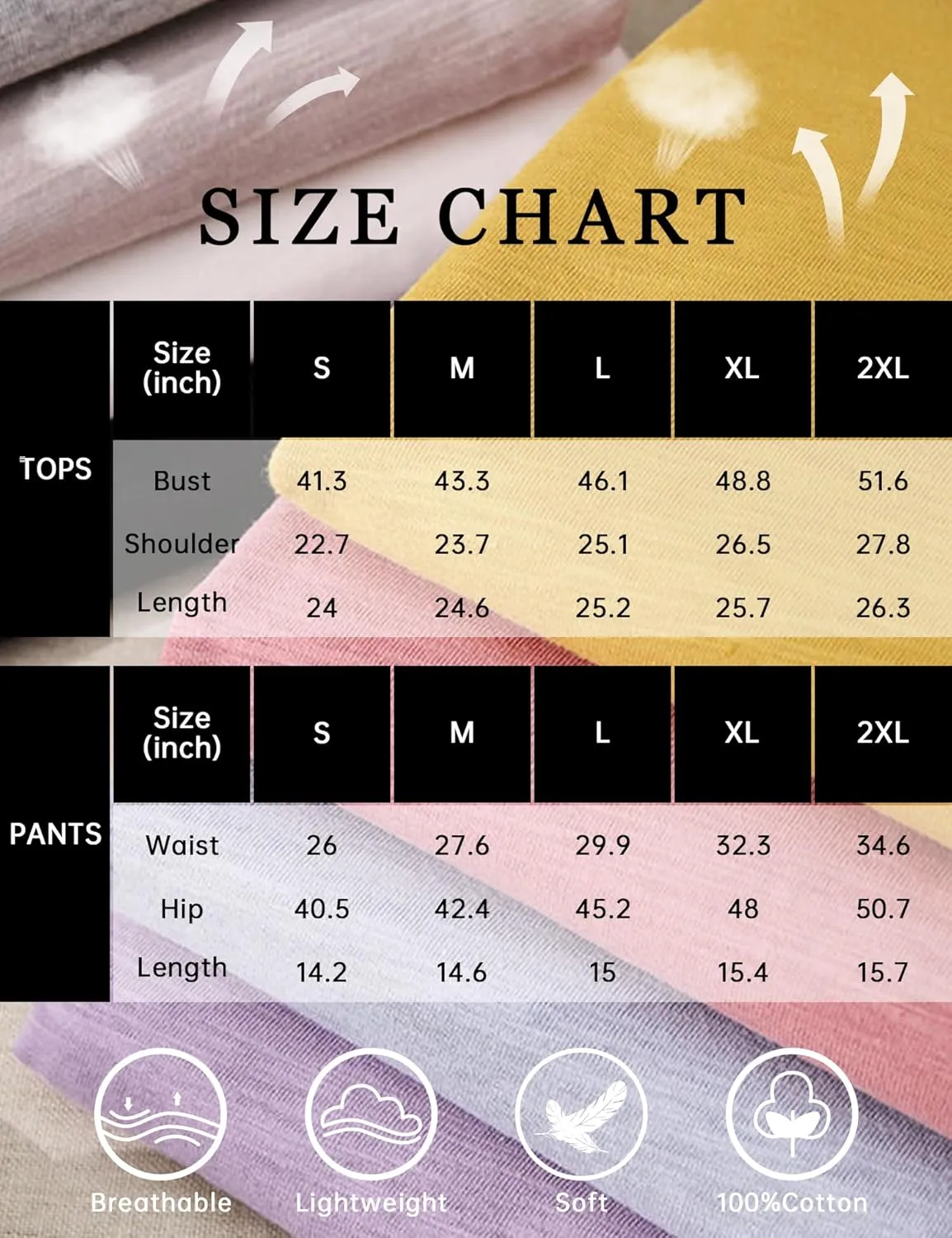 KCW Pajamas for Women Set 2 Piece Cotton Lounge Sets Short Sleeve Top and Shorts Pj Set Sleepwear Outfits