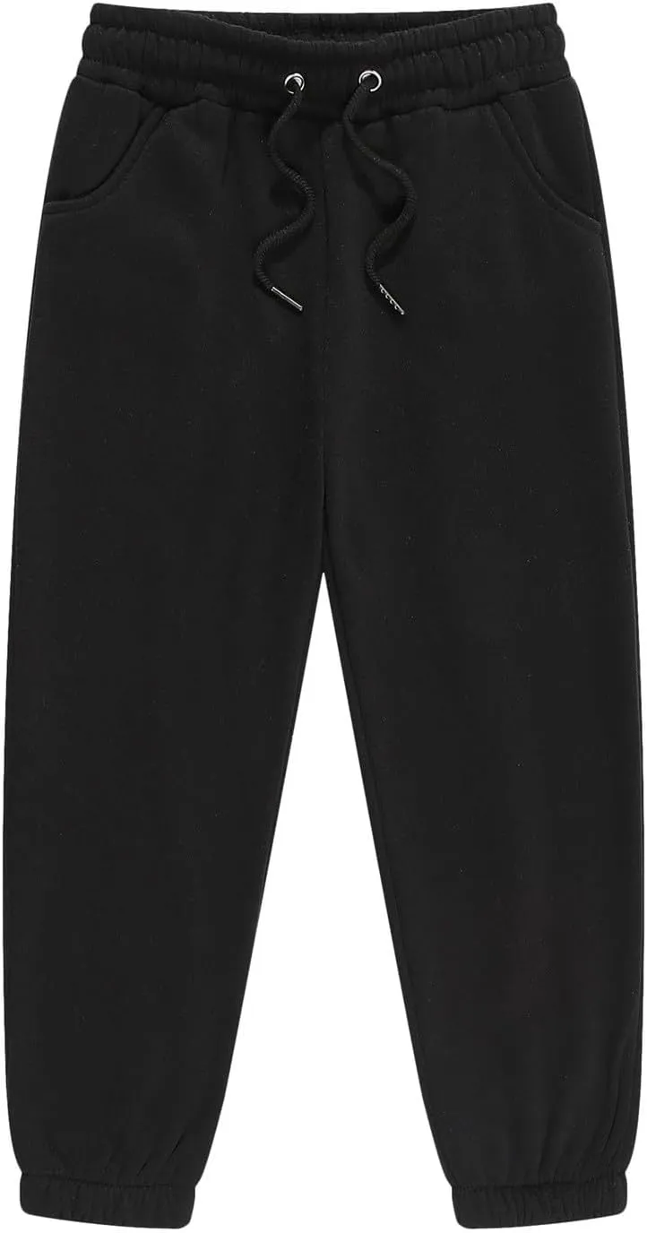Kids Boys Jogger Pants Toddler Boys' Drawstring Elastic Waist Cotton Solid Pants Casual Sweatpants 1PCS