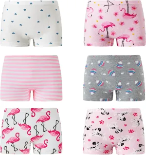 KikizYe Little Girls Boyshort Panties Big kids Soft Cotton Underwear