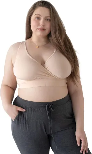 Kindred Bravely French Terry Nursing Bra for Breastfeeding and Sleep, Racerback Crossover, Soft and Stretchy Maternity Bra