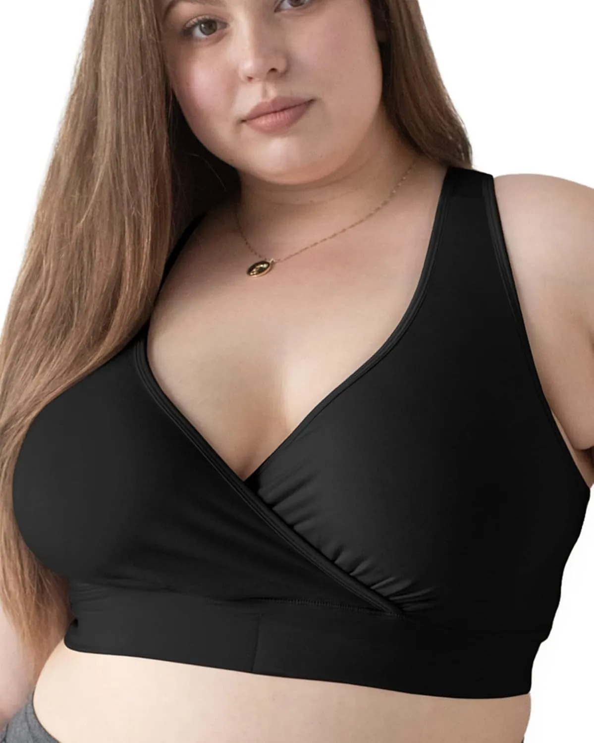 Kindred Bravely French Terry Nursing Bra for Breastfeeding and Sleep, Racerback Crossover, Soft and Stretchy Maternity Bra