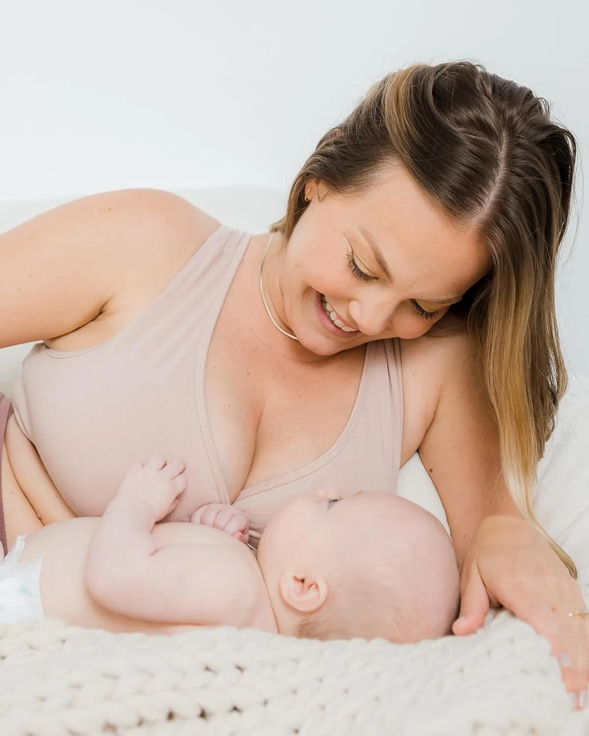 Kindred Bravely French Terry Nursing Bra for Breastfeeding and Sleep, Racerback Crossover, Soft and Stretchy Maternity Bra