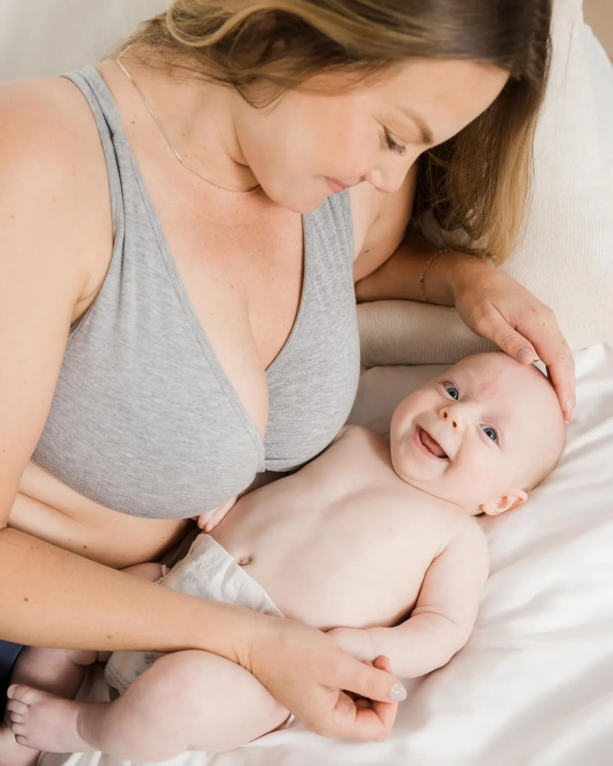 Kindred Bravely French Terry Nursing Bra for Breastfeeding and Sleep, Racerback Crossover, Soft and Stretchy Maternity Bra