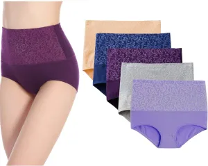 Kinyanco High Waist Tummy Control Panties for Women, Cotton Underwear No Muffin Top Shapewear Brief Panties