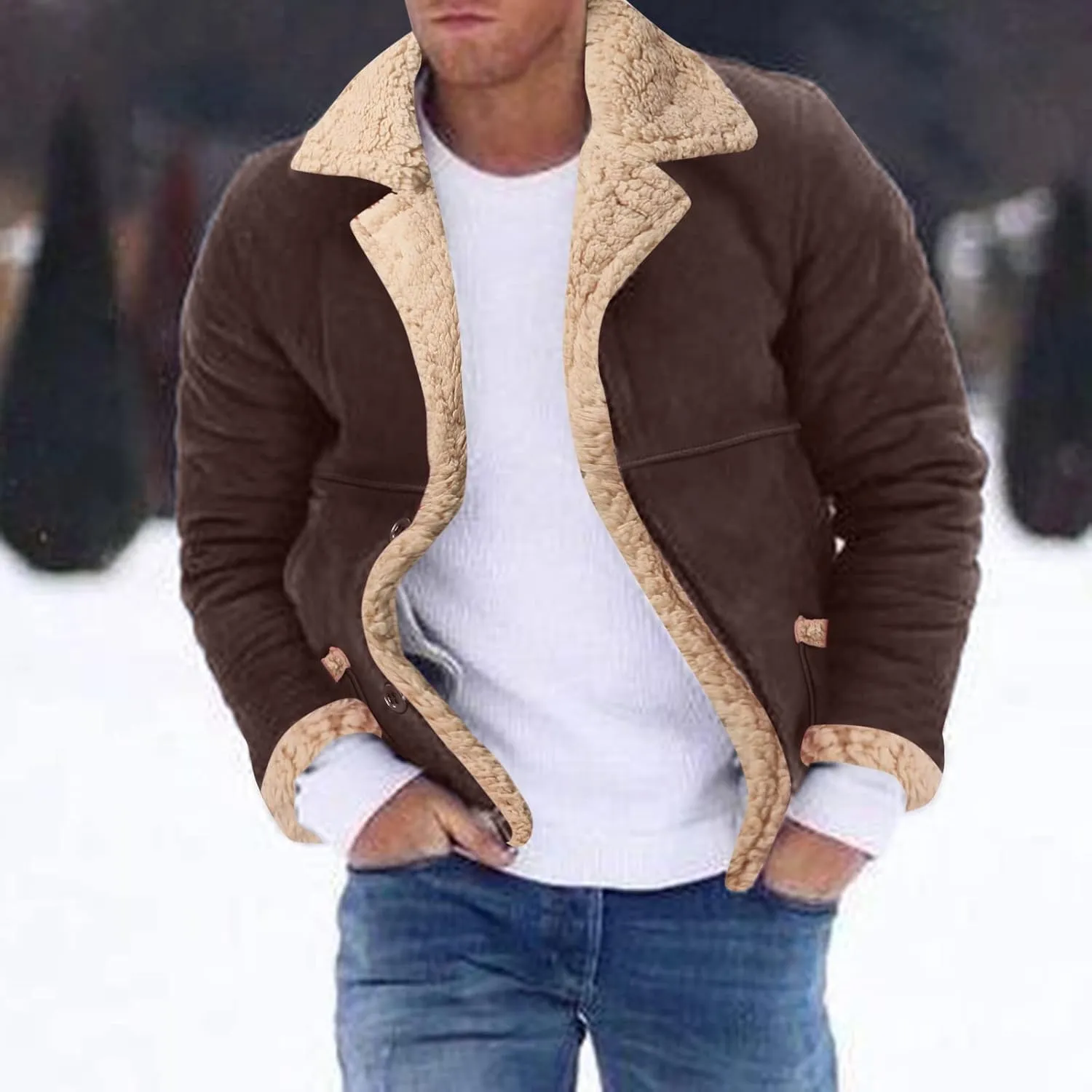 LCMTWX Mens Jackets Cottonpadded Jacket Stand Collar Knitted Splice Sweater Coat Casual Cardigan Stylish Outwear Men's