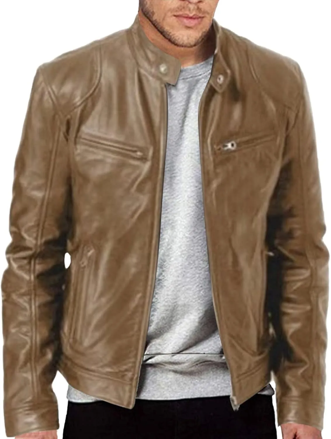 LCMTWX Mens Jackets Cottonpadded Jacket Stand Collar Knitted Splice Sweater Coat Casual Cardigan Stylish Outwear Men's