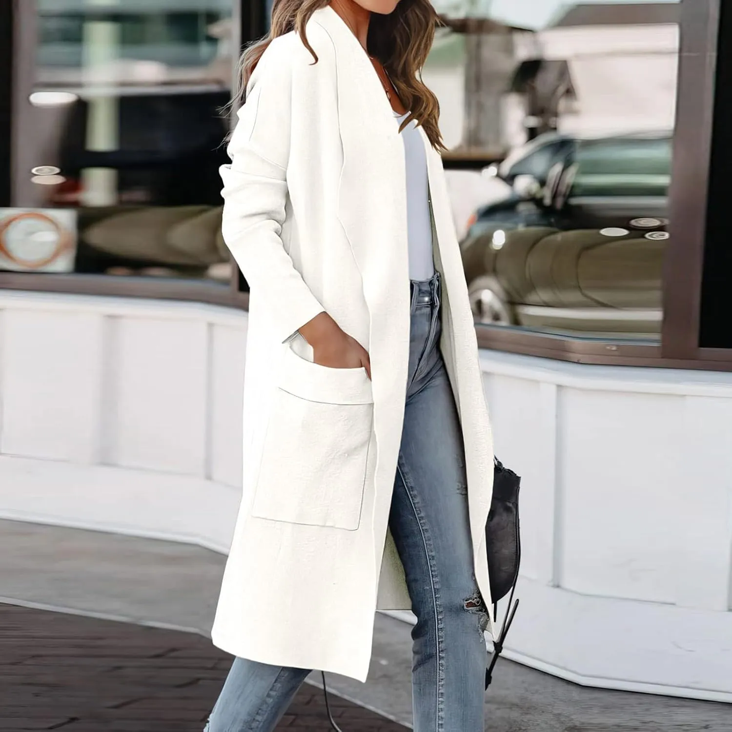 LCMTWX Trench Coat for Women 2023 Outwear Womens Elegant Windbreaker Wild Winter Women's Coat Black Trench Coat Women