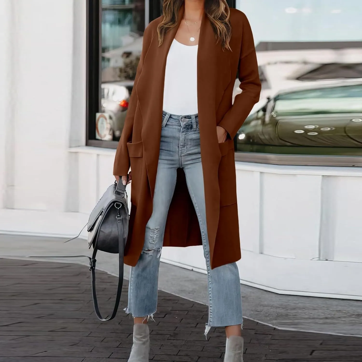 LCMTWX Trench Coat for Women 2023 Outwear Womens Elegant Windbreaker Wild Winter Women's Coat Black Trench Coat Women